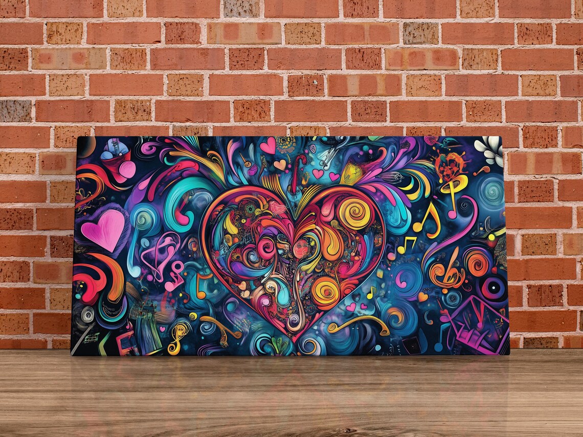 Romantic Notes And Hearts, Valentine's Day Decor