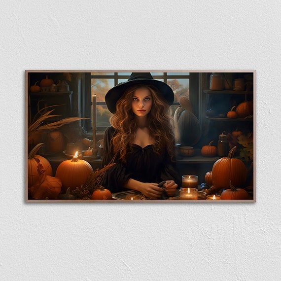 Moody Woman Painting Frame Tv Art Vintage Wiccan Art Moody Portrait Frame Tv Art Gothic Art For Tv Art For Frame Tv Frame
