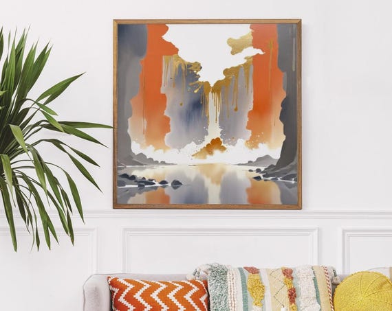 Abstract Art Print Contemporary Soft Art Neutral Modern Minimalist Poster Instant Wall Decor