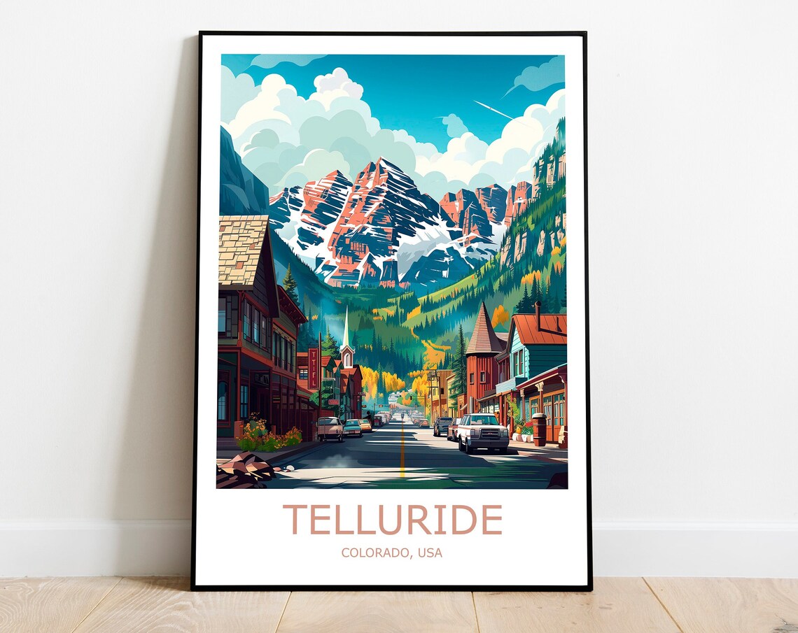 Telluride Travel Poster, Colorado Wall Art