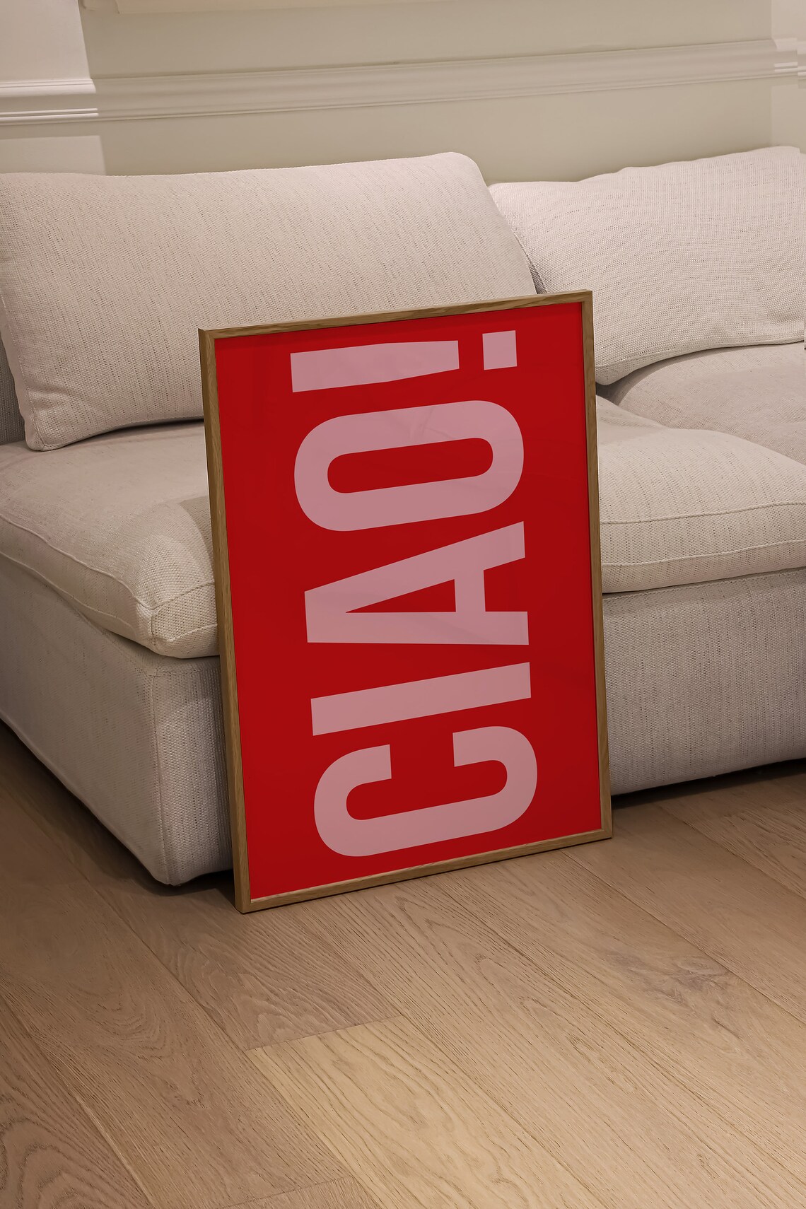 Ciao Italian Welcome Poster, Red Kitchen Art Print - Image 3