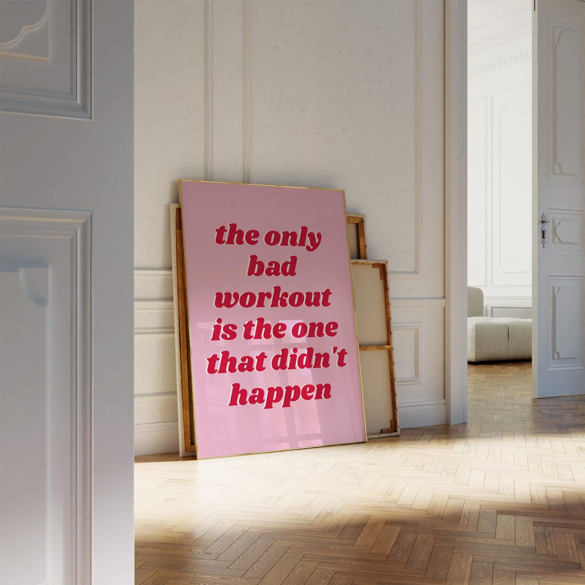 Girly Gym Decor Pink And Red Gym Girl Wall Art Decor Gym Girl Room Decor Pink Trendy Gym Girl Poster Red And Pink Gym Girl Aesthetic - Image 5