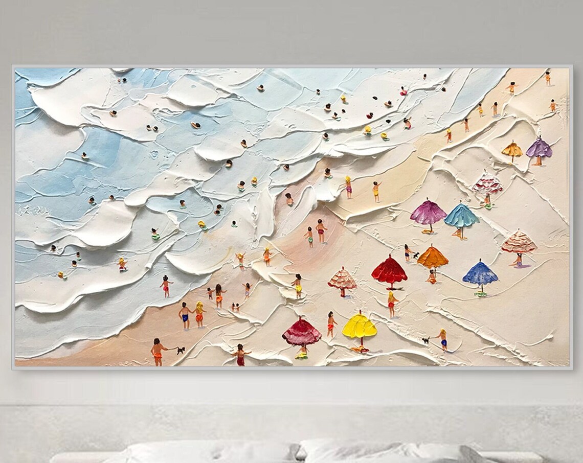 Happy Coast Modern Summer Coastal Beach House Art Print