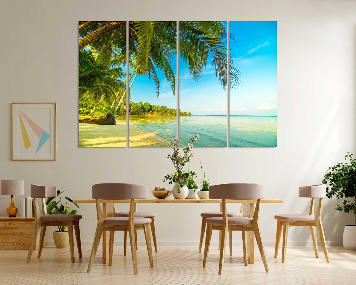 Tropical Island Paradise Beach Palm Trees Turquoise Sea Wall Poster - Image 6