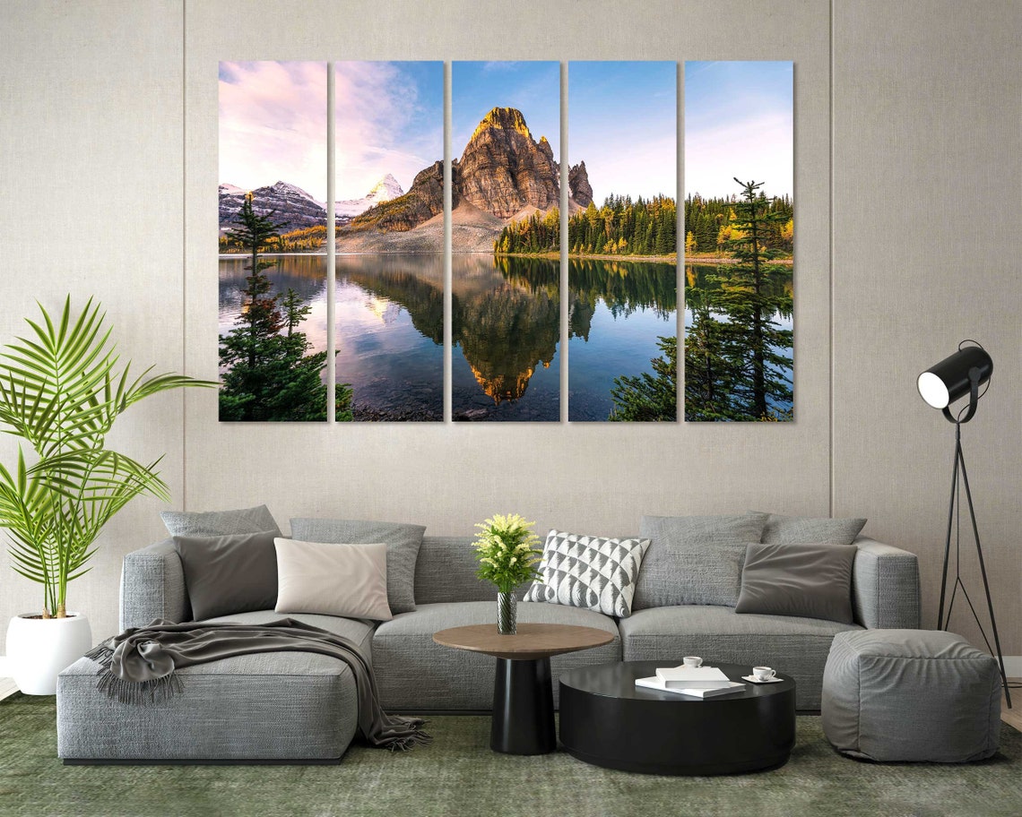 Mount Assiniboine Provincial Park Mount Assiniboine Park Home Decor Landscape Painting Arts Canada Nature Artwork Mountain Art