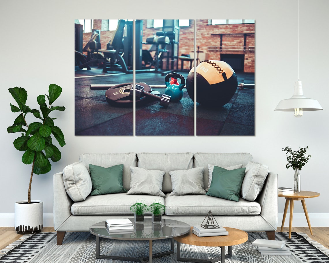 Sports Equipment For Gym Pictures Print On Motivational Art For Wall Workout Art Decor For Wall Powerlifting Art Gift Fitness Art - Image 7