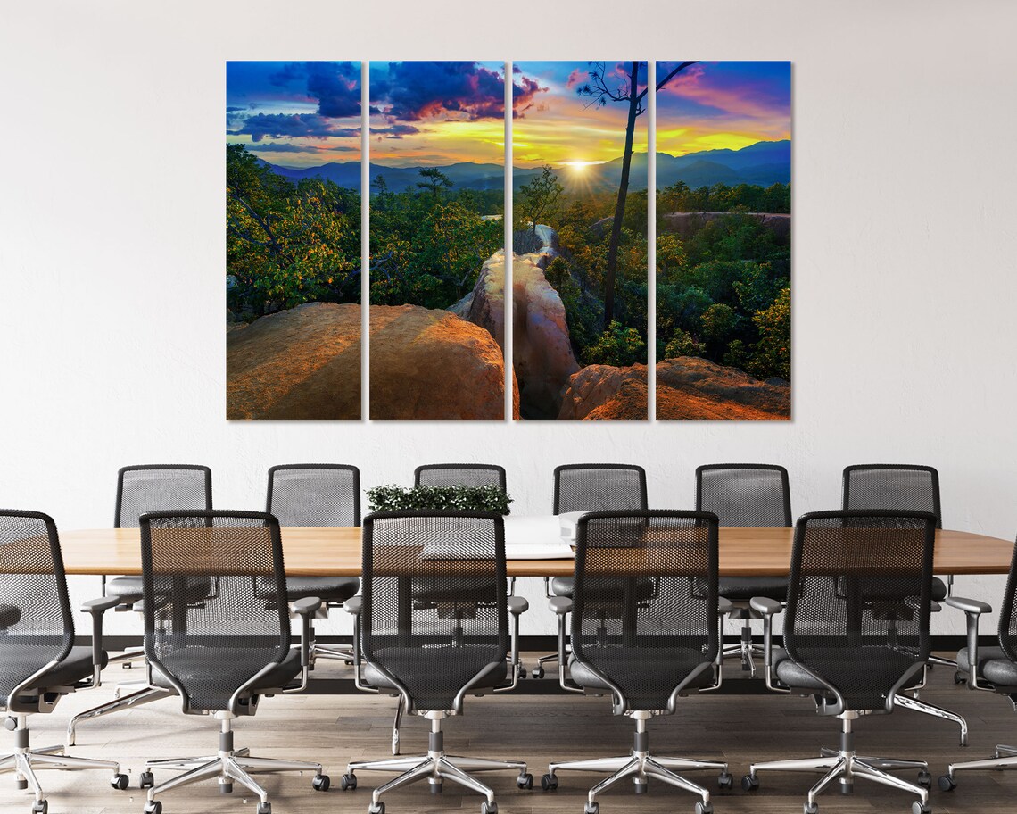 Pai Canyon Thailand Sunset Rocky Ridge Over Jungle Valley Poster - Image 4