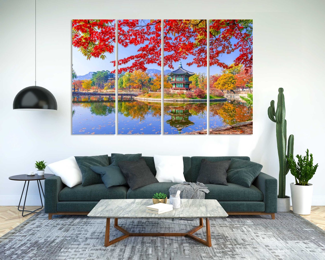 Colorful Gyeongbokgung Palace In Seoul Wall Art South Korea Print Art On Seoul Landscape On Seoul Photo For Home Decor - Image 2