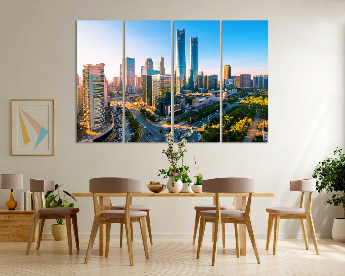 Tel Aviv Towers Printing Art On Tel Aviv At Sunset Picture Decor For Room Israel Travel Art Israel City Print Tel Aviv Modern Art - Image 5