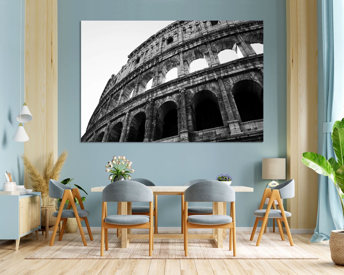 Colosseum Rome Black And White Architecture Photography Wall Art - Image 3