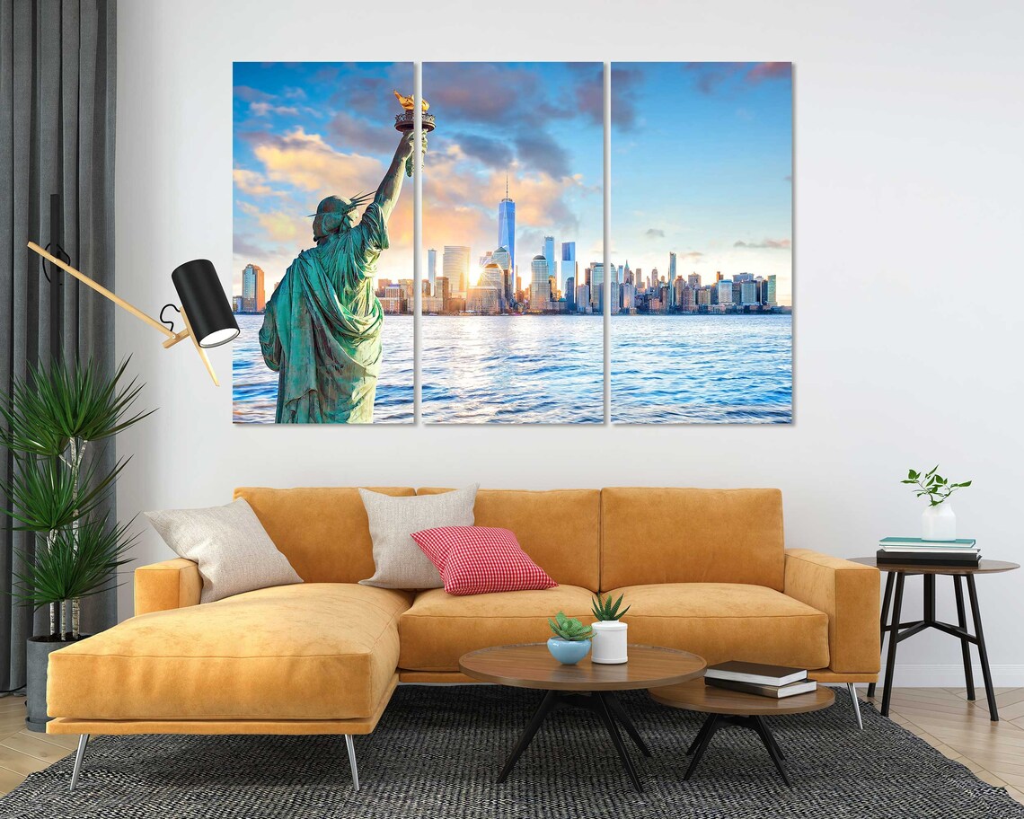 Statue of Liberty New York City Skyline Sunset Manhattan Poster - Image 5