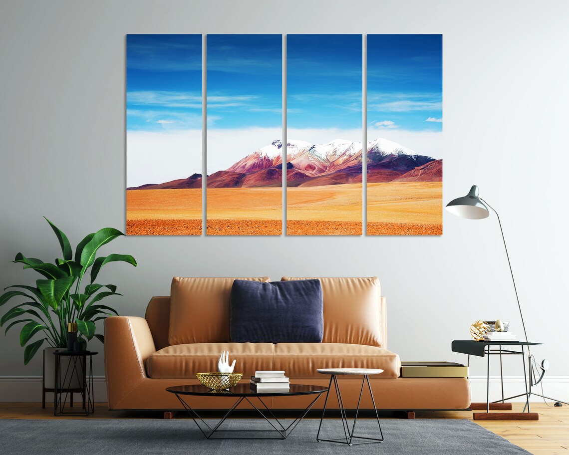 Bolivia Altiplano Desert With Snow Capped Volcano Mountain View Poster - Image 3