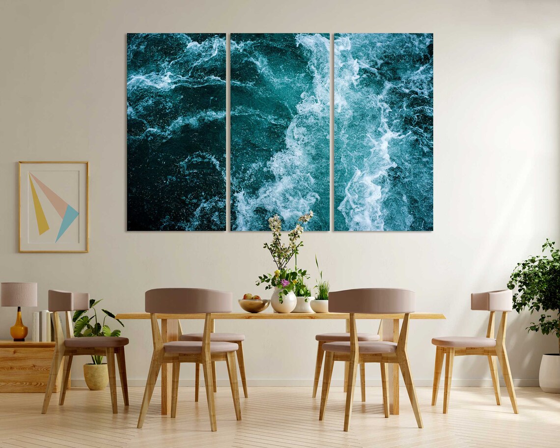 Sea Wave Wall Decor For Home Nautical Art Print On Modern Decor With Blue Wave For Wall Ocean Wave Stylish Artwork Seascape Decor - Image 6