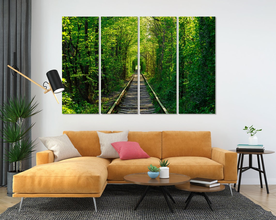 Tunnel of Love Railway Track Green Forest Spring Nature Poster - Image 5