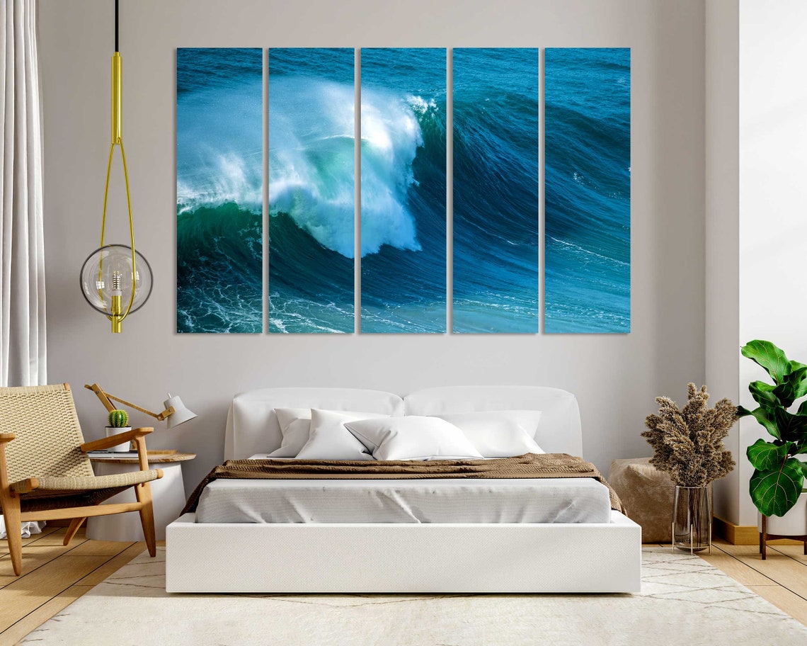 Mighty Blue Ocean Wave Curling White Foam Powerful Sea Surf Poster - Image 8