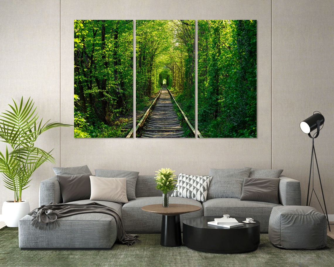 Tunnel of Love Railway Track Green Forest Spring Nature Poster - Image 8