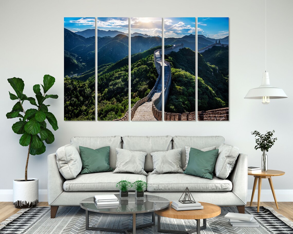 Great Wall Of China Winding Over Green Mountain Ridges Poster - Image 8