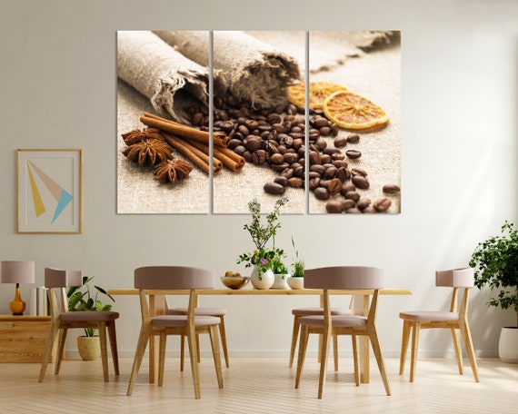 Coffee Popular Design Art Coffee Beans Extra Large Wall Decor Coffee Sackcloth Photo On Coffee Trendy Art Decor Coffee Artwork