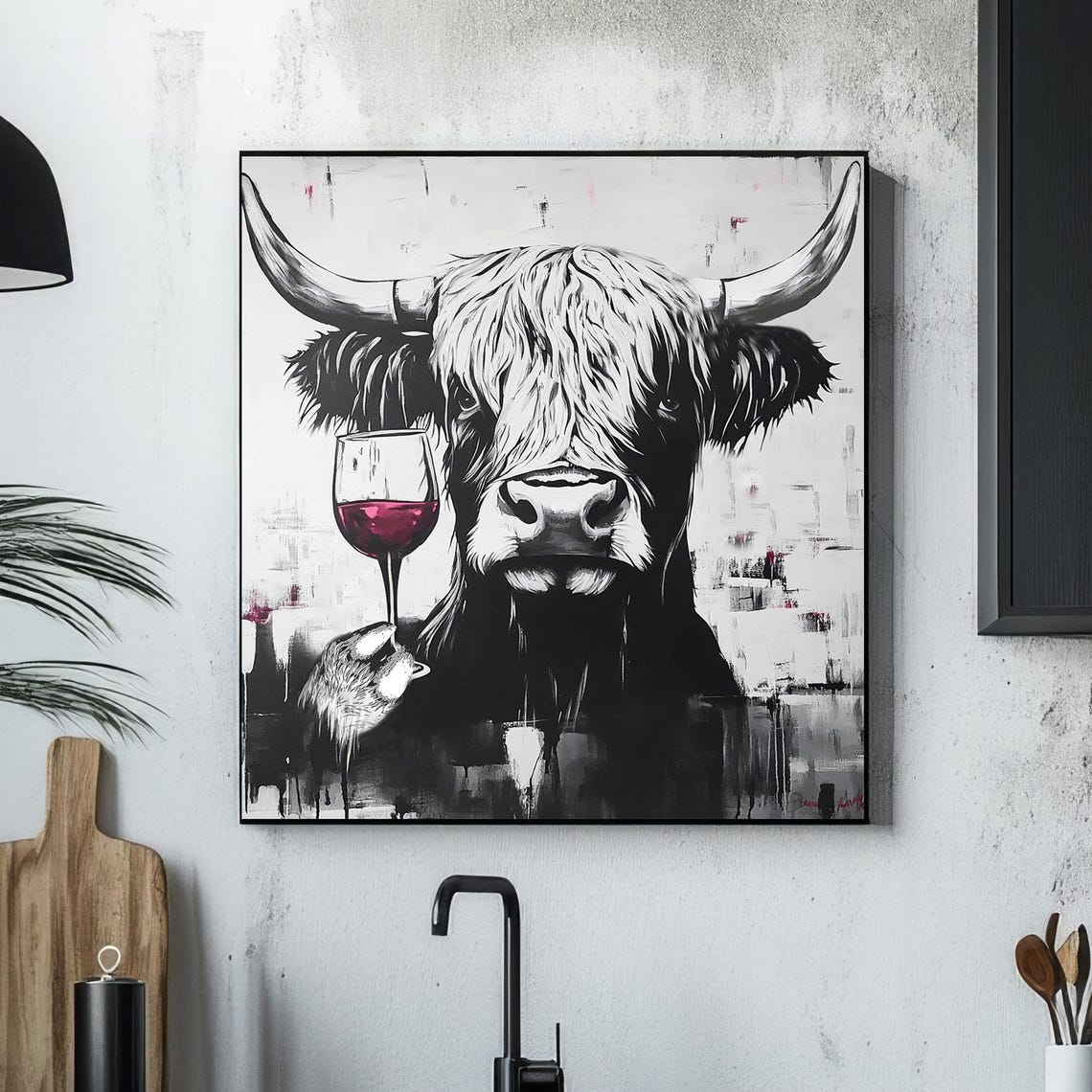 Highland Cow Print, Kitchen Wall Art Poster