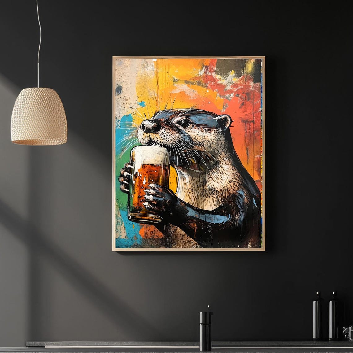 Otter Print, Funny Beer Lover Gift - Image 4