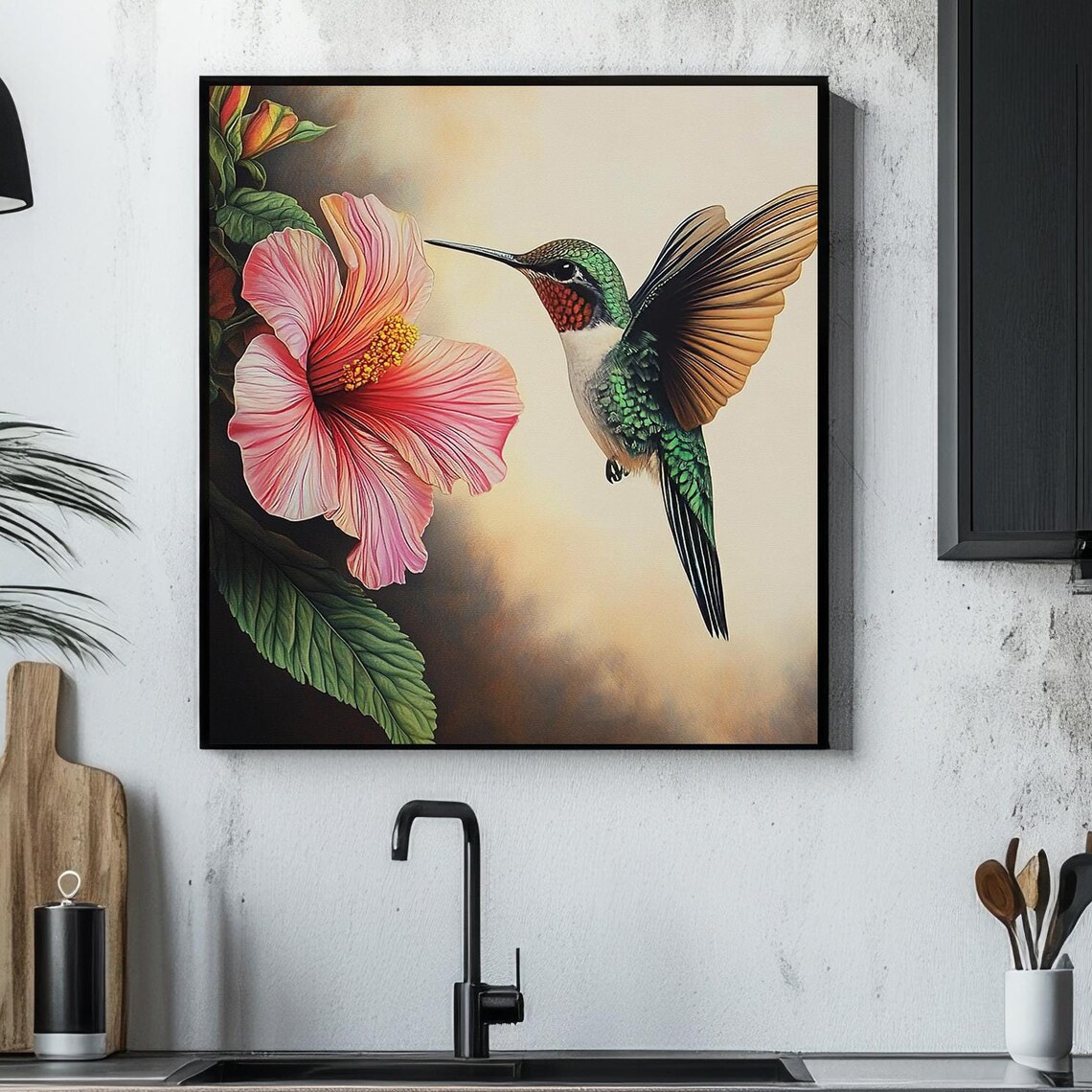 Hummingbird Print, Cute Bird And Flowers Gift