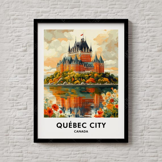 City Travel Print Illustration For Birthday Gift Ideas And Home Decor Instant Canadian 150