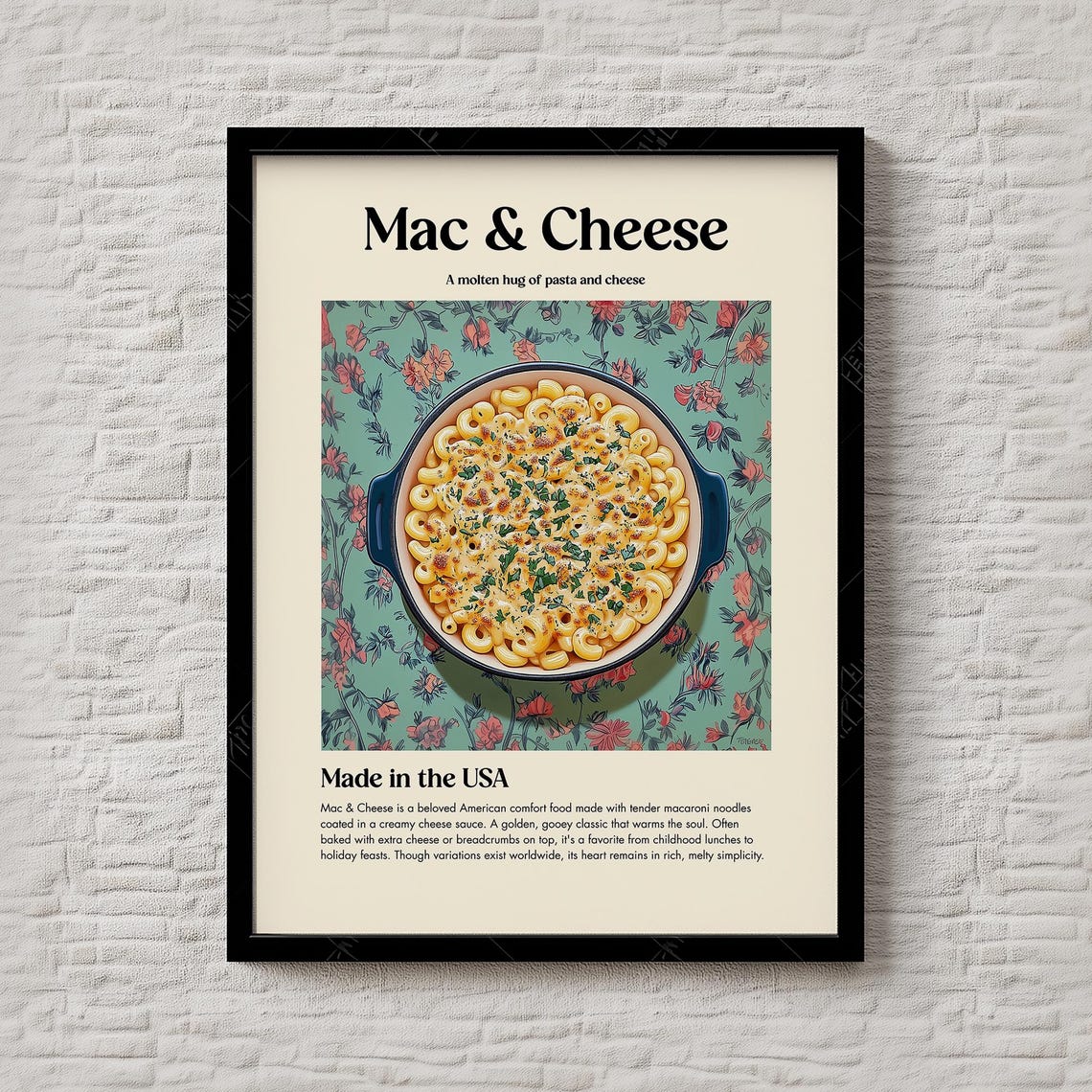 Mac and Cheese Creamy Comfort Food American Classic Kitchen Wall Art