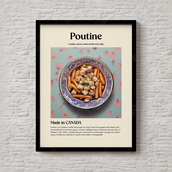Poutine Canadian Comfort Food Fries Gravy Cheese Curds Kitchen Print