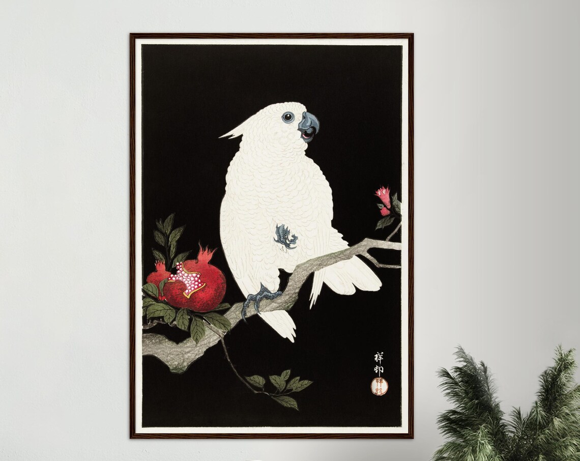 Japanese Bird Print by Ohara Koson, Vintage Asian Art