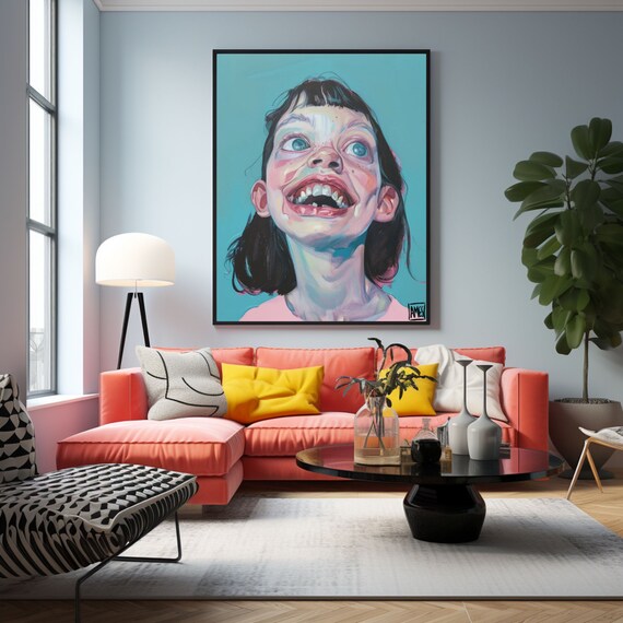 Crystal Print Reproduction Of Original Painting By Anastasia Ames Portrait Of A Girl Wall Art