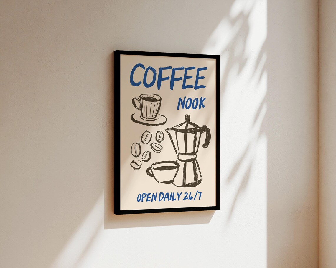Coffee Nook - Hand Drawn Kitchen Art - Image 3