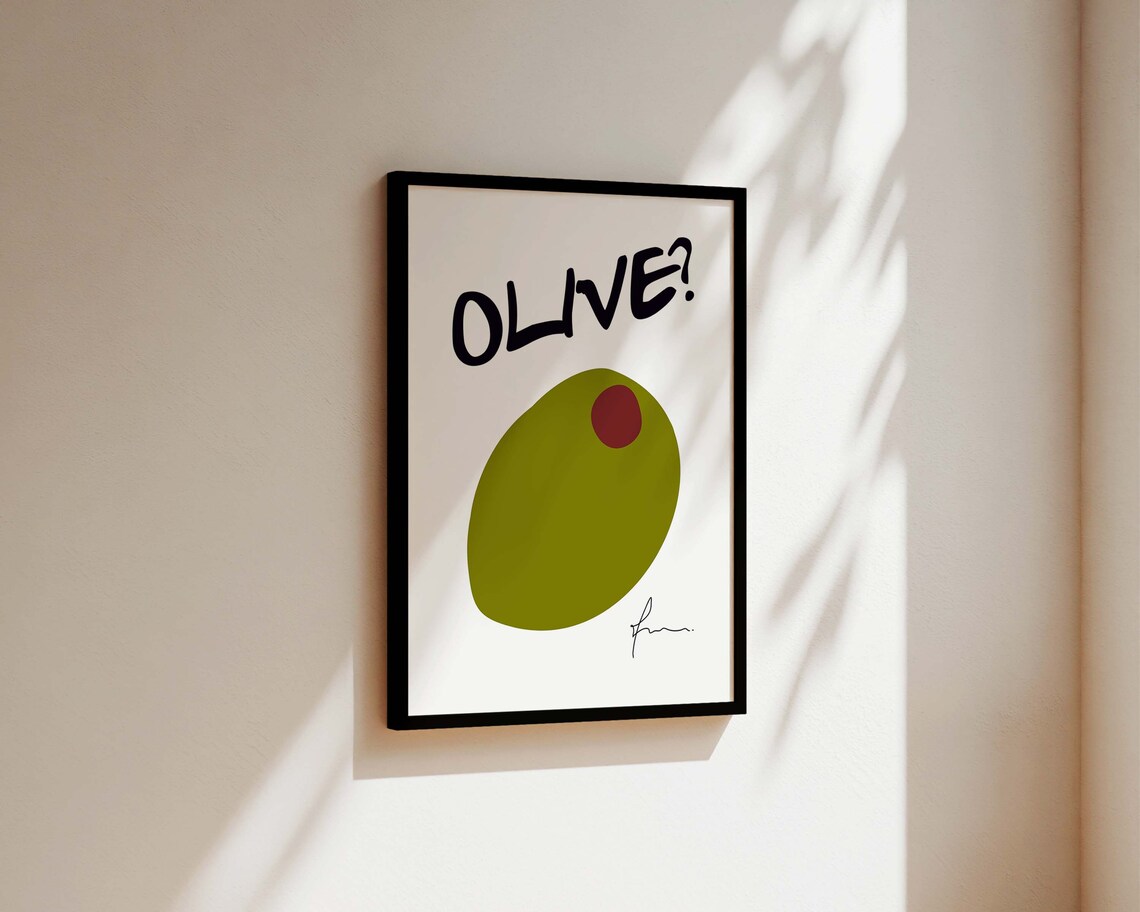 Olive Kitchen Print, Retro Kitchen Decor - Image 3