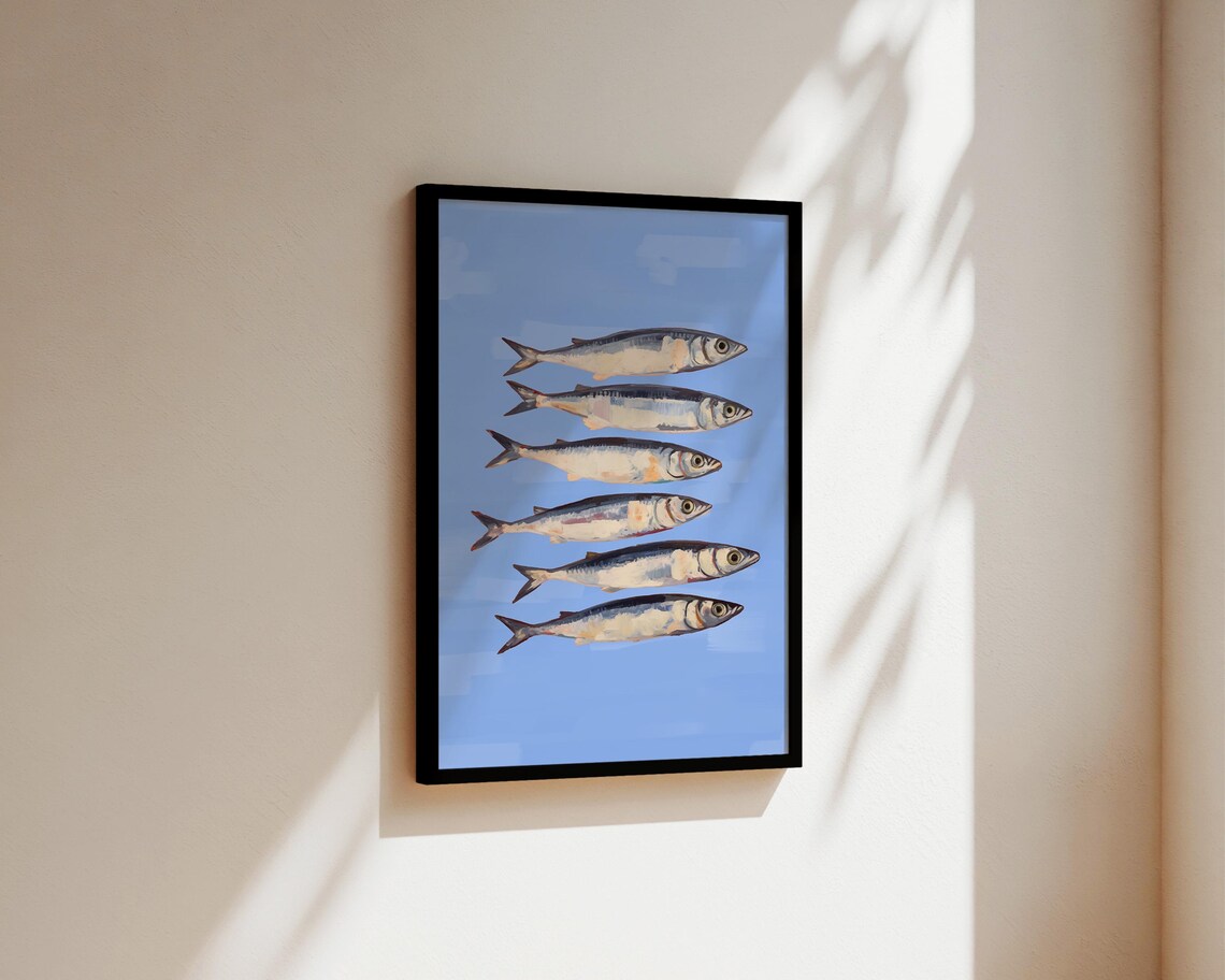 Sardines Kitchen Art Print, Fish Lover Poster - Image 3