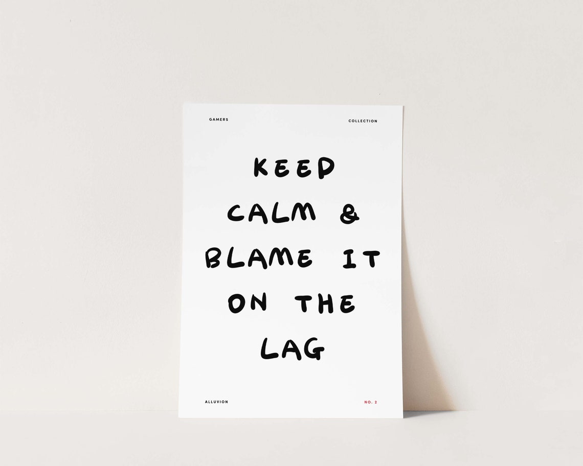 Kids Bedroom Gaming Prints Blame The Lag Gamer Wall Art Boys Bedroom Posters Boys Room Decor Teen Room Decor Gaming Gifts Bro - Image 2