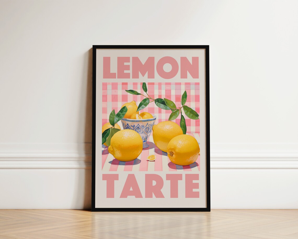 Maximalist Lemon Tart Kitchen Wall Art Print