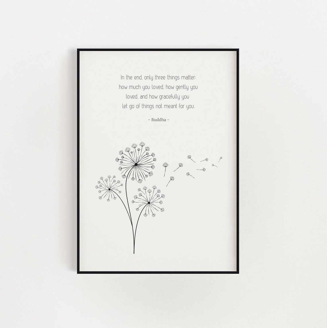 Buddha Quote Dandelion Print Zen Proverb