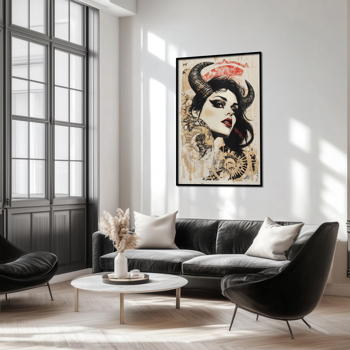 Bold Tattoo Inspired Witch Gothic Art Print - Image 3