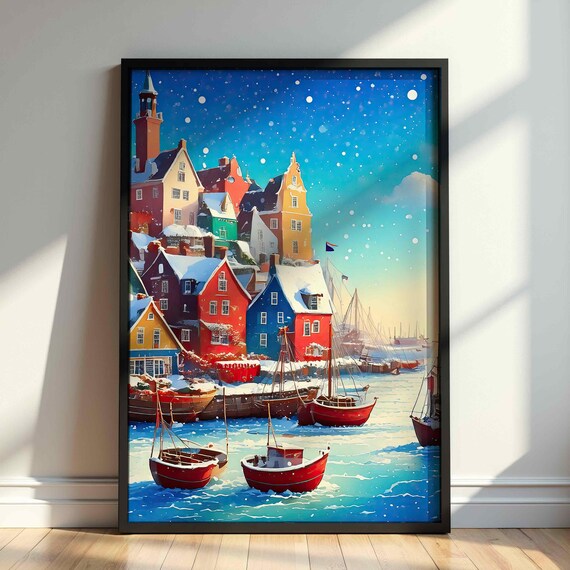 Christmas Wall Art Vintage Holiday Decor Retro Cozy Festive Designs Instant Cute Trendy