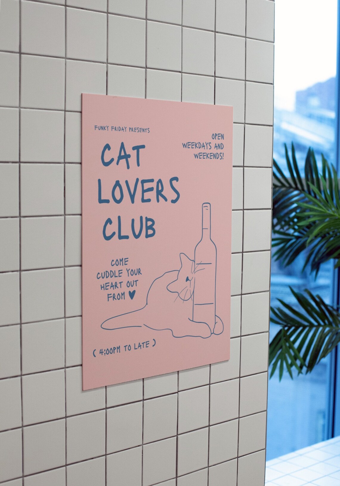 Cat Lovers Club Poster, Cute Cat Art Print - Image 2