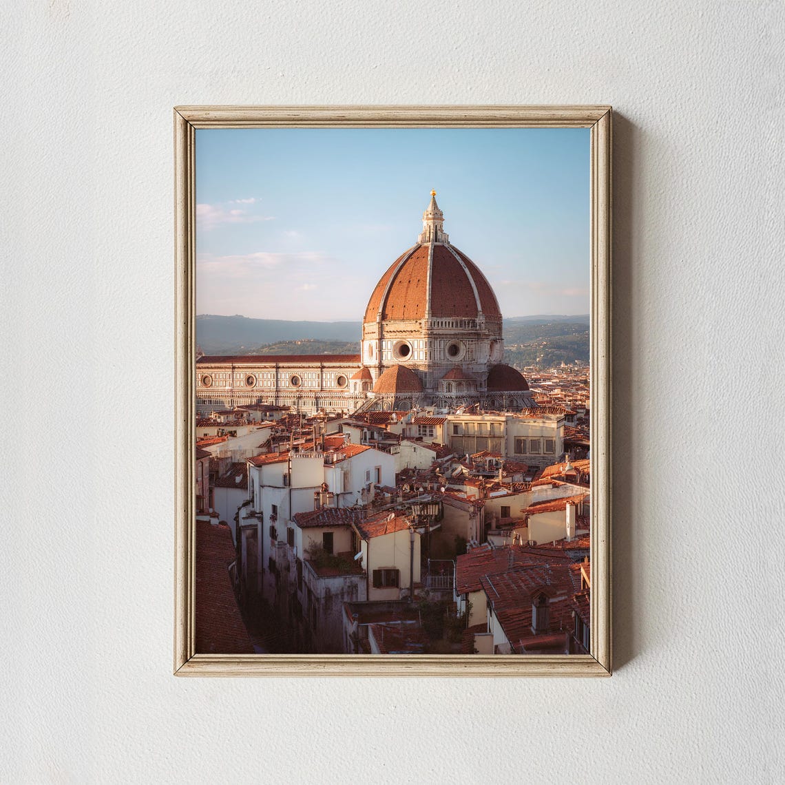 Florence Duomo At Golden Hour Tuscany Italy Cathedral Skyline Poster