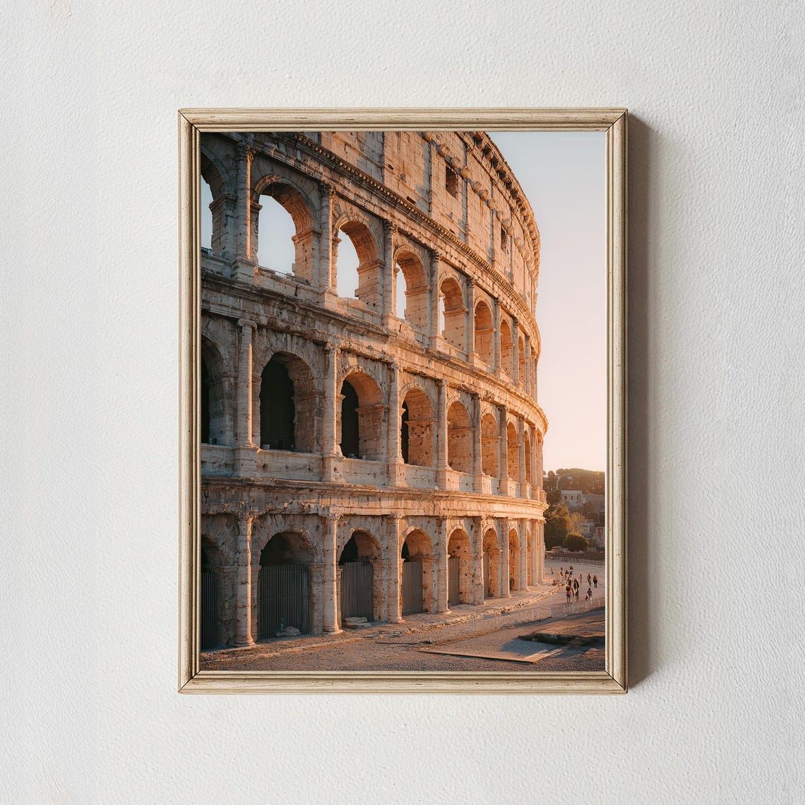 Colosseum Rome Golden Hour Ancient Architecture Photo Poster