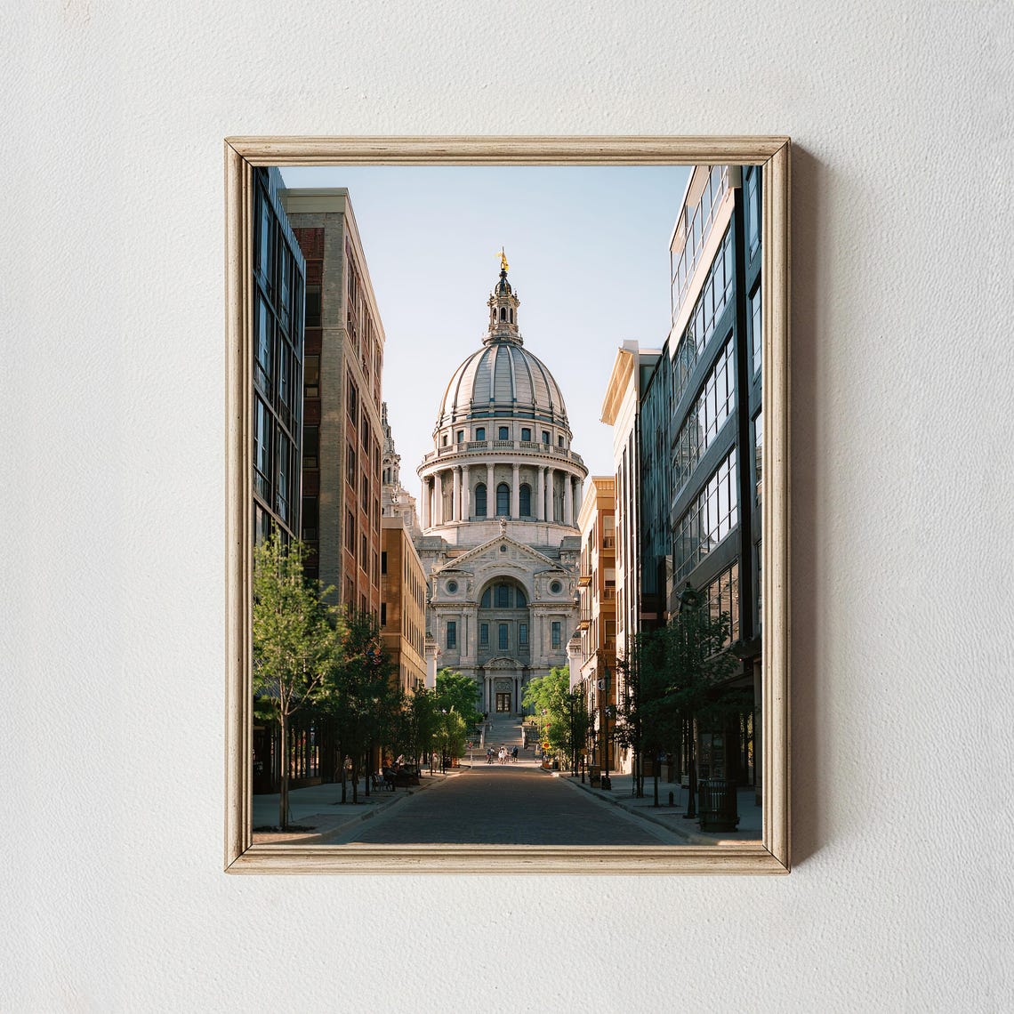 Grand Domed Cathedral City Street Photography Architecture Poster