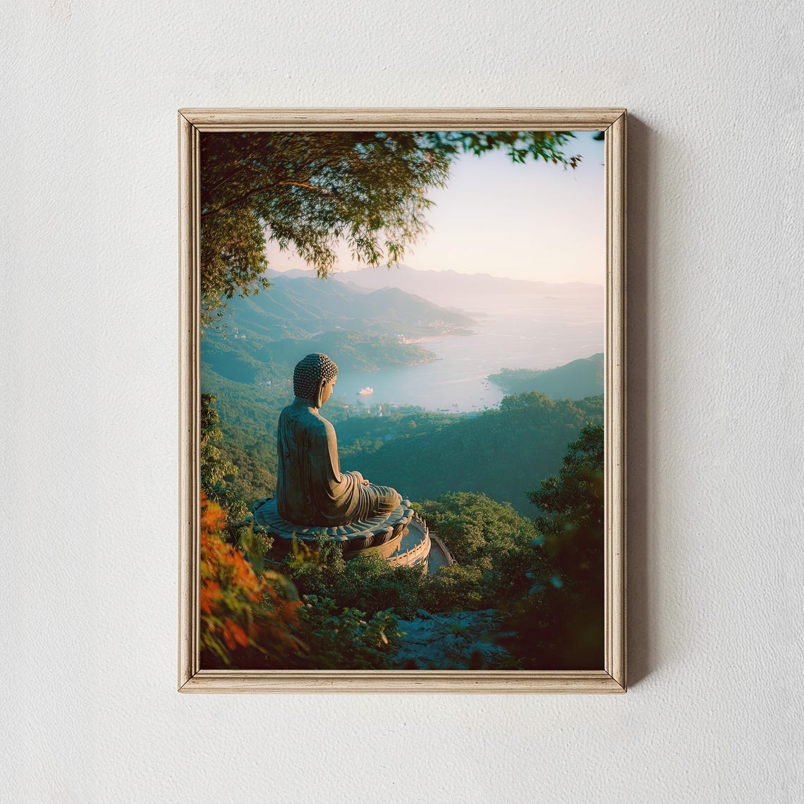 Buddha Wall Art Print Zen Mountain Landscape Photography
