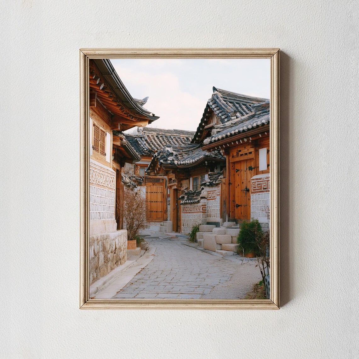 Korean Hanok Village Alley Seoul Traditional Street Travel Print