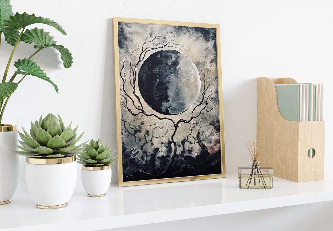 The Tree In The Moonlight Wall Art Moonlight Framed Art - Image 2