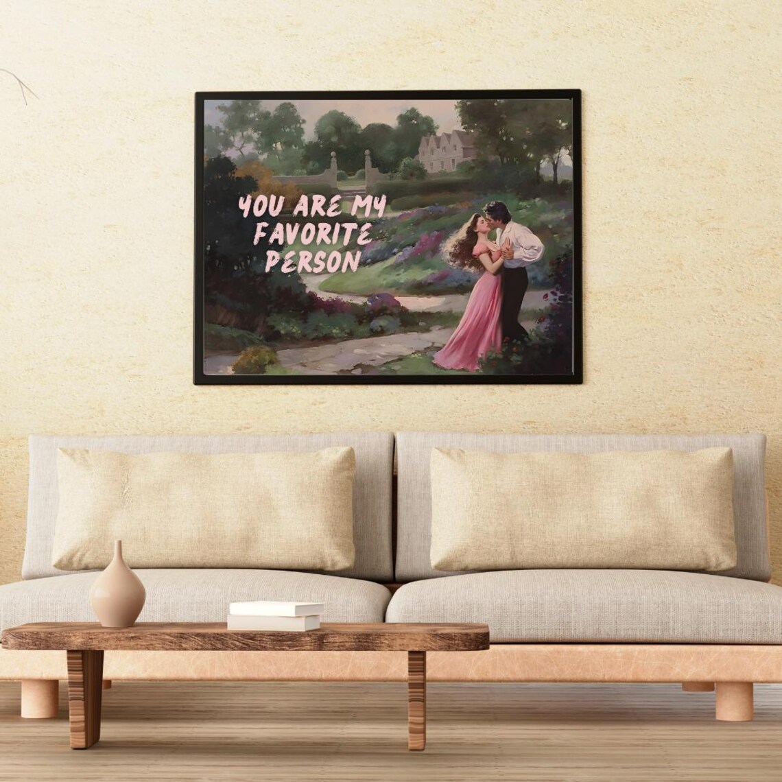 You Are My Favorite Person Romantic Garden Couple Quote Poster - Image 2