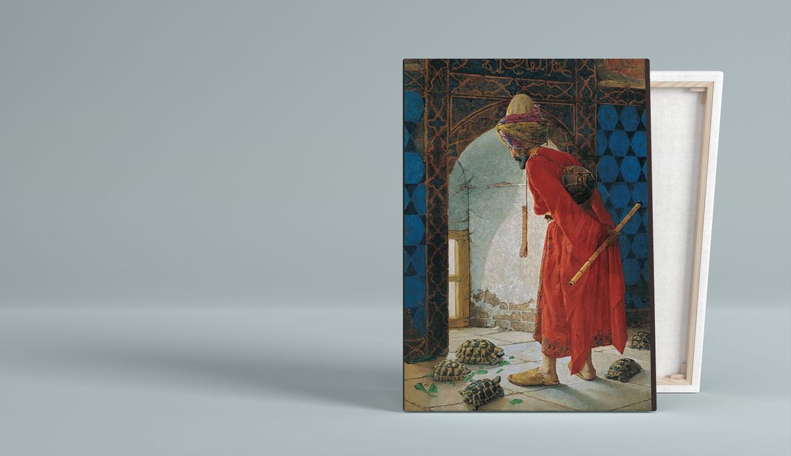 The Tortoise Trainer Osman Hamdi Bey Classic Ottoman Art Poster - Image 3