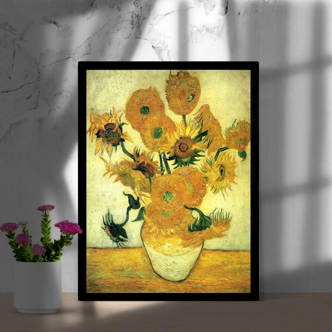 Vincent van Gogh Sunflowers in a Vase Classic Still Life Art Poster - Image 5
