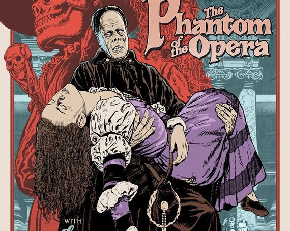 The Phantom of the Opera Classic Vintage Comic Horror Movie Poster