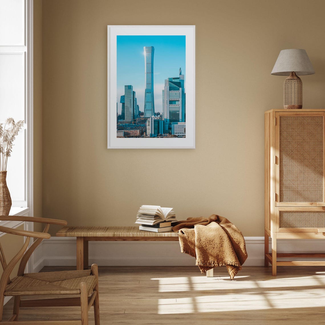 Beijing Modern Glass Skyscrapers Towering Over City Photo Poster - Image 3
